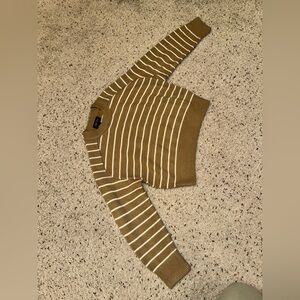 Gold and White Striped Sweater